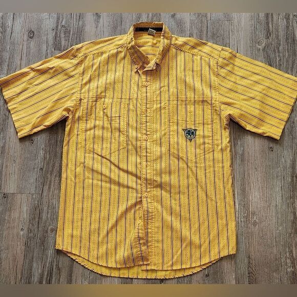 Vintage Bugle Boy Short Sleeve‎ button up Shirt size Medium - Picture 1 of 4